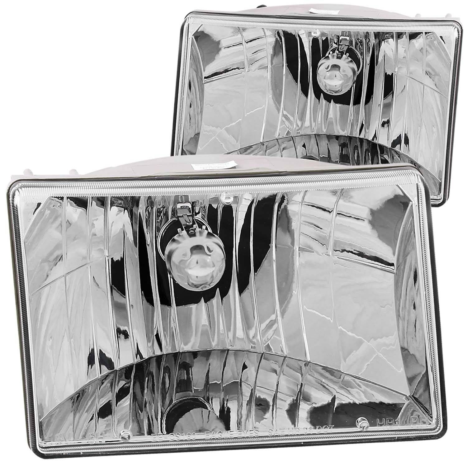 1993-1998 Jeep Grand Cherokee Anzo Crystal Headlights Chrome - 111066