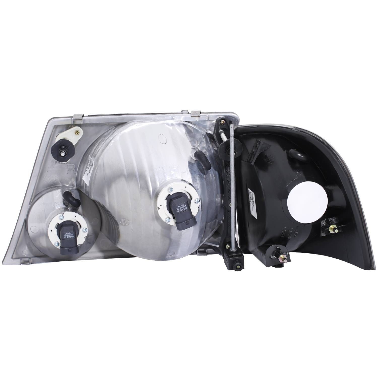 2002-2005 Ford Explorer Anzo Crystal Headlights Black W/ Corner Lights 2PC