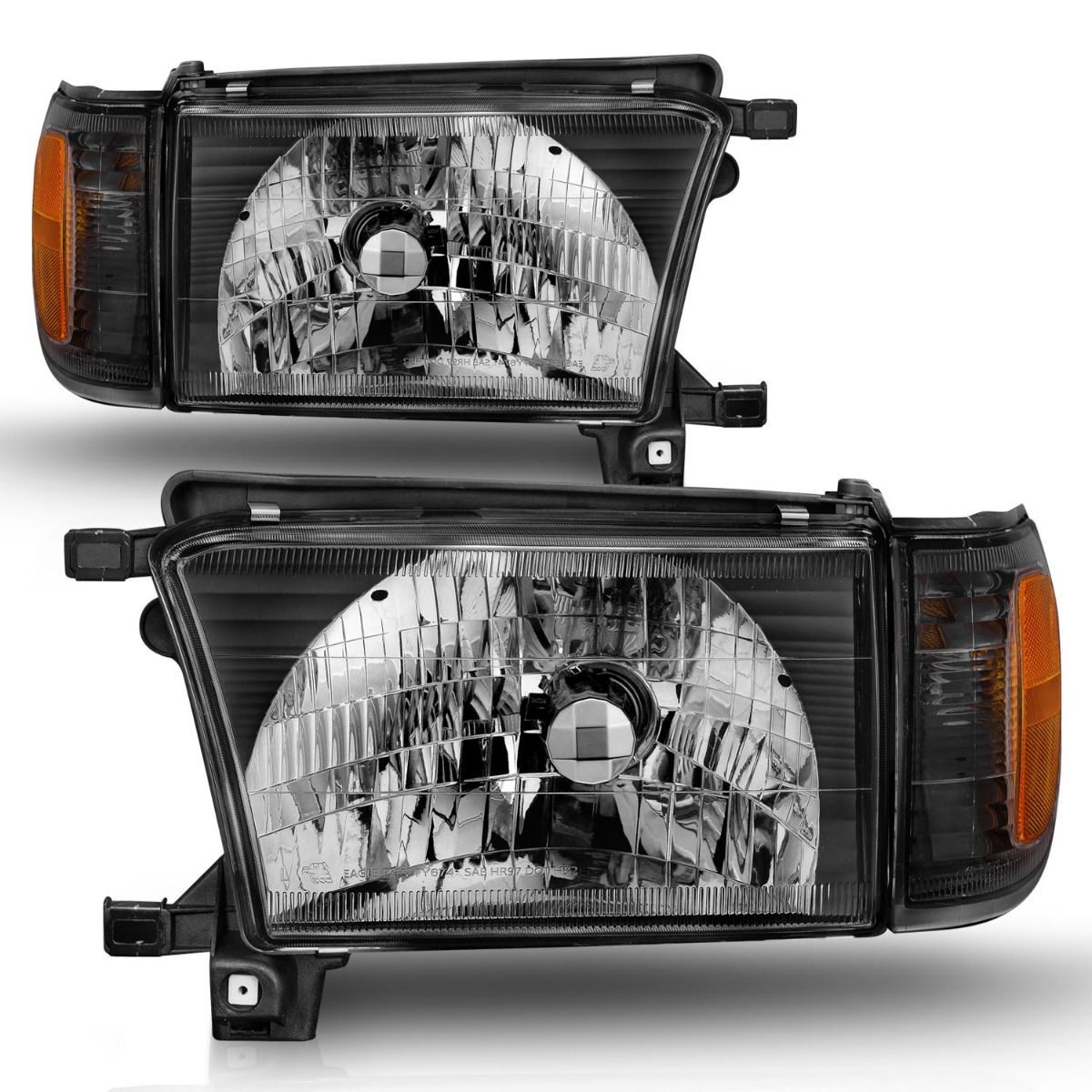 1999-2002 Toyota 4Runner Anzo Crystal Headlights Black