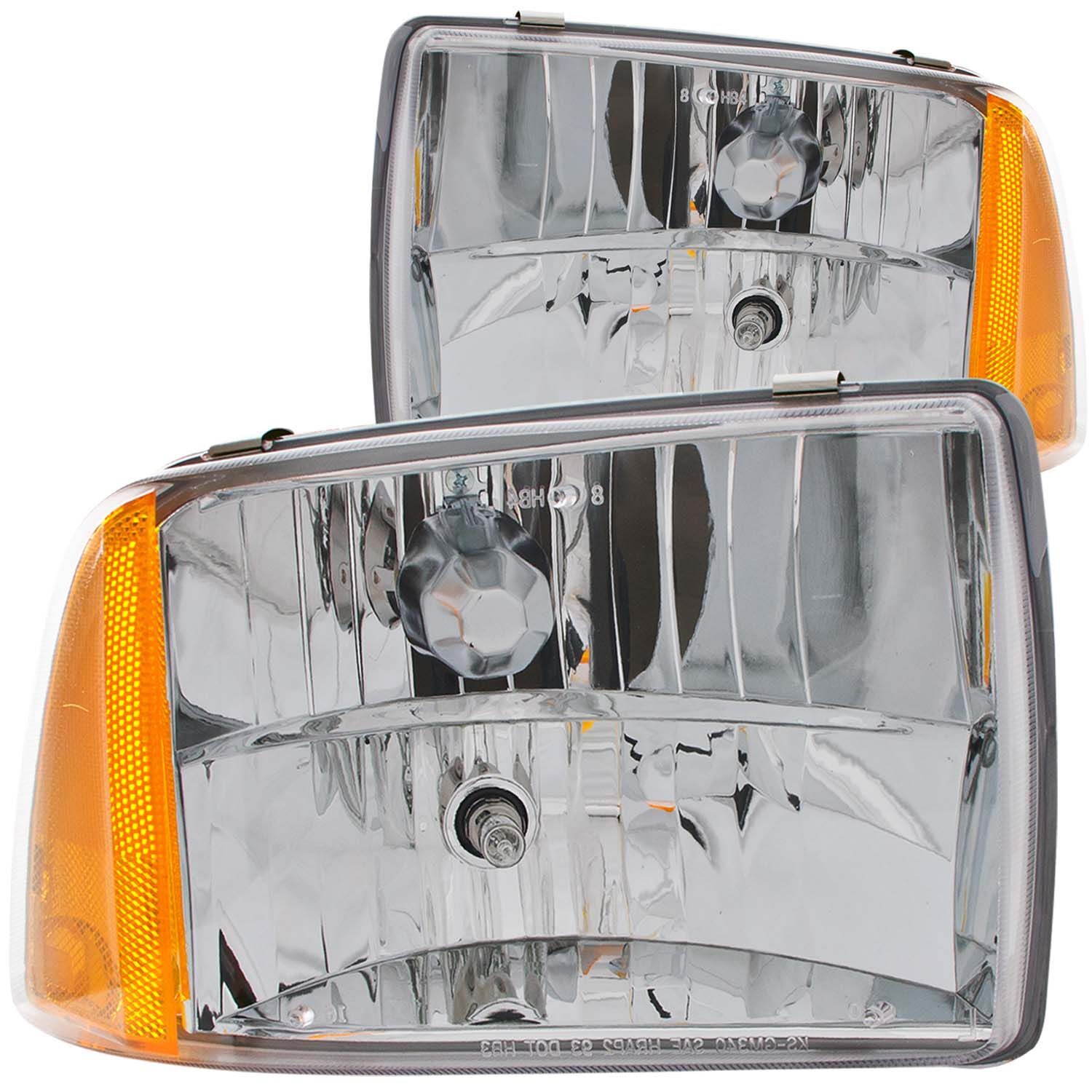1995-1997 Chevrolet Blazer Anzo Crystal Headlights Chrome 1Pc - 111078