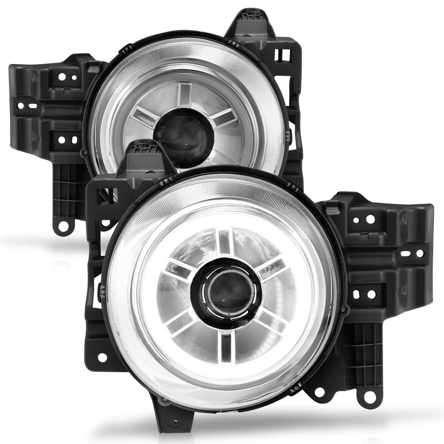 2007-2014 Toyota FJ Cruiser Anzo Projector Headlights W/ Halo Chrome - 111115