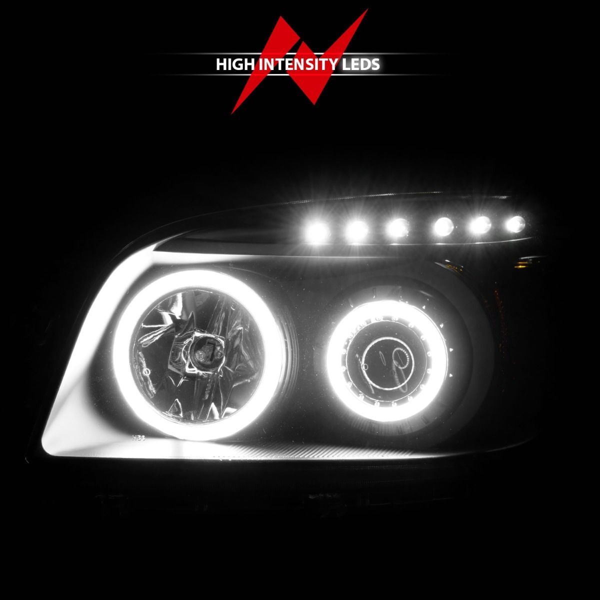 2006-2008 Toyota RAV4 Anzo Projector Headlights W/ Halo Black