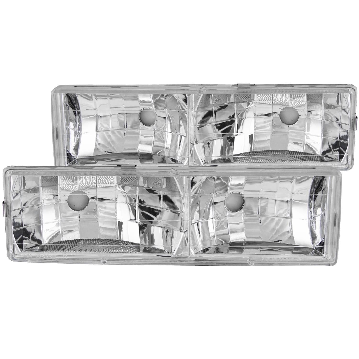1988-2000 GMC Blazer Full Size/C1500/C2500/C3500/Suburban/Tahoe Anzo Crystal Headlights Chrome W/O Bulbs - 111136