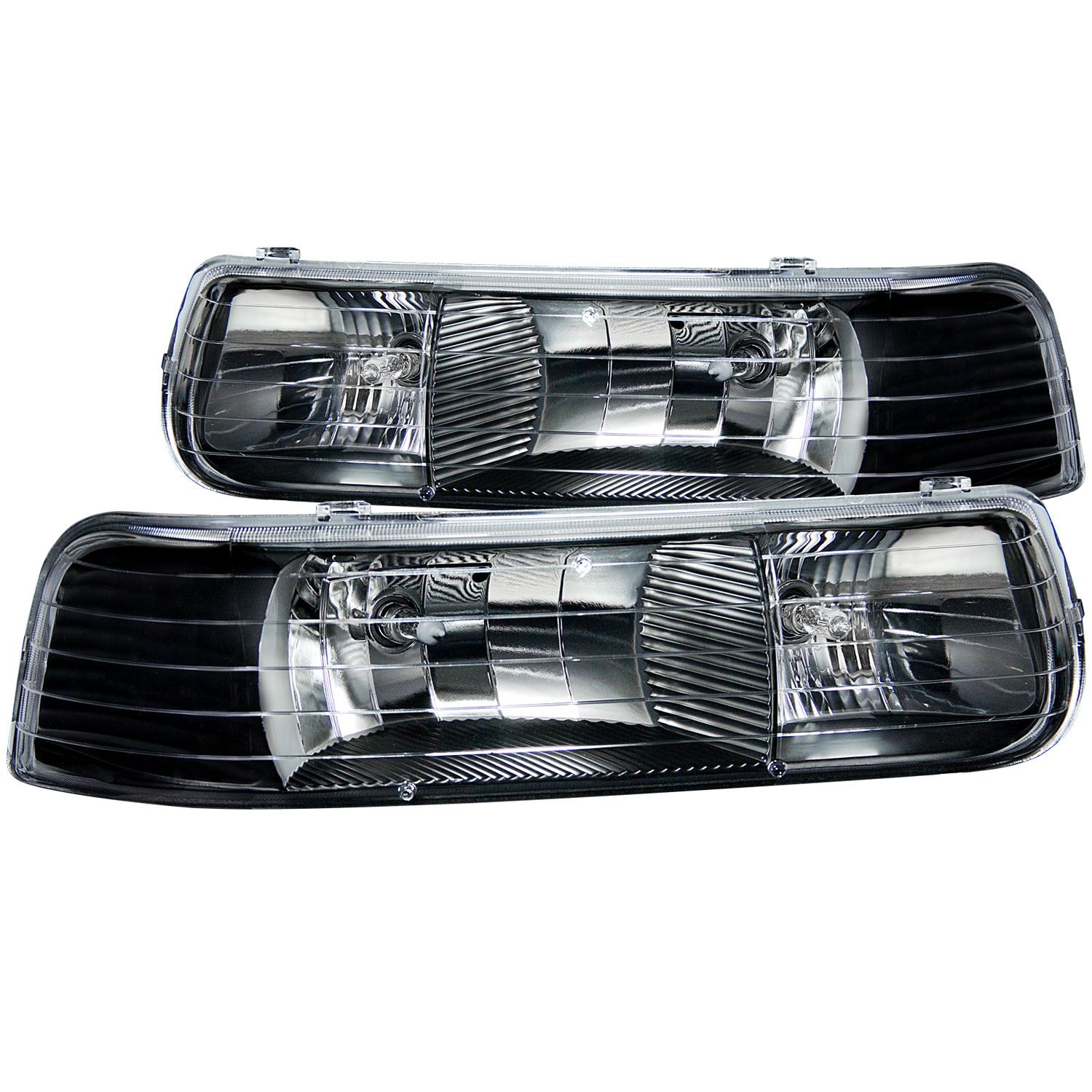 2000-2006 Chevrolet Silverado 1500/2500/3500/Suburban/Tahoe Anzo Crystal Headlights Black - 111155