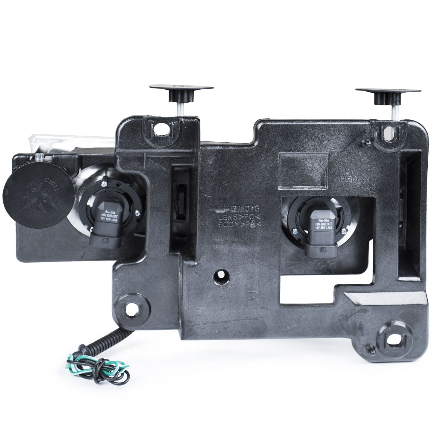 1988-2000 GMC Blazer Full Size/C1500/C2500/C3500/Suburban/Tahoe Anzo Crystal Headlights Black W/ Low - Brow