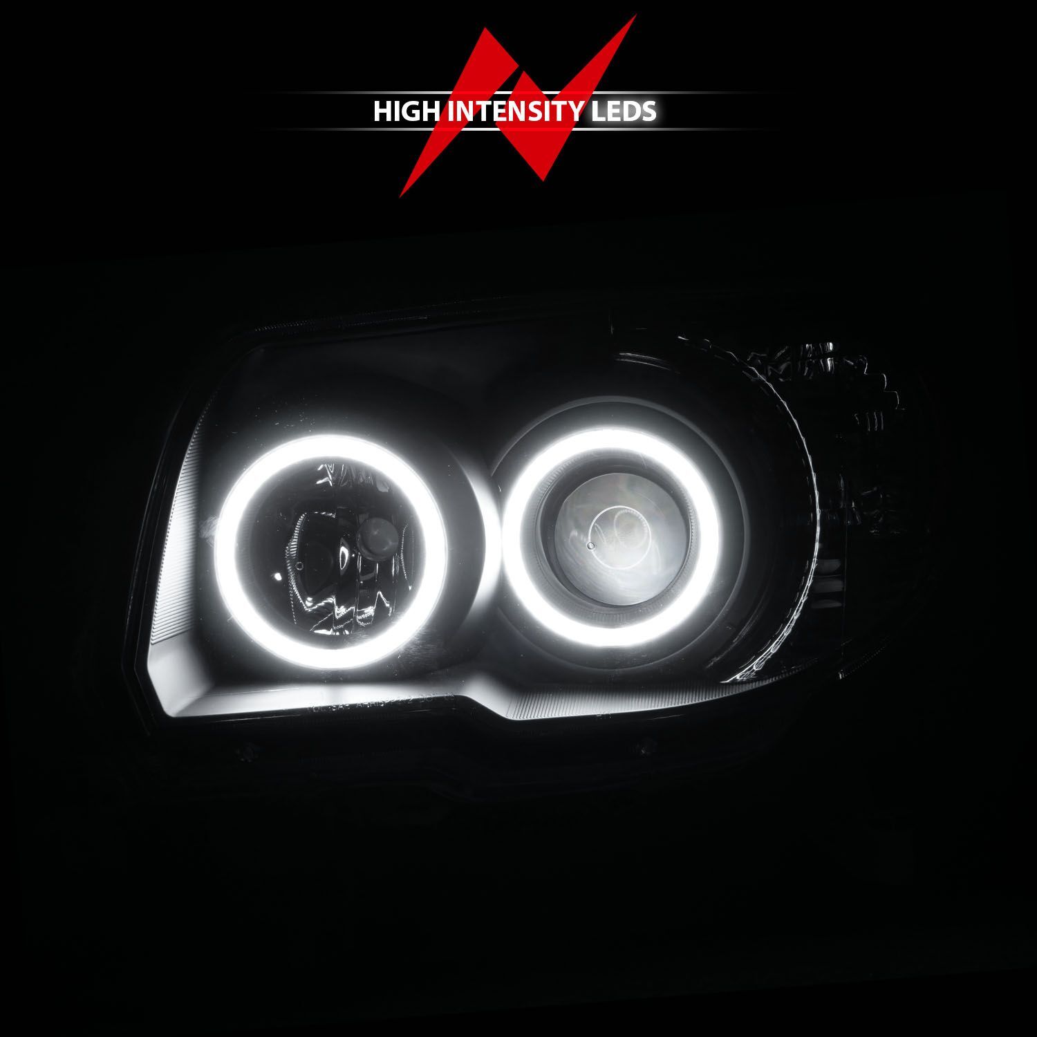 2006-2009 Toyota 4Runner Anzo Projector Headlights W/ Halo Black