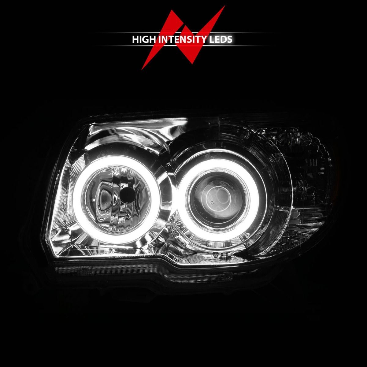 2006-2009 Toyota 4Runner Anzo Projector Headlights W/ Halo Chrome