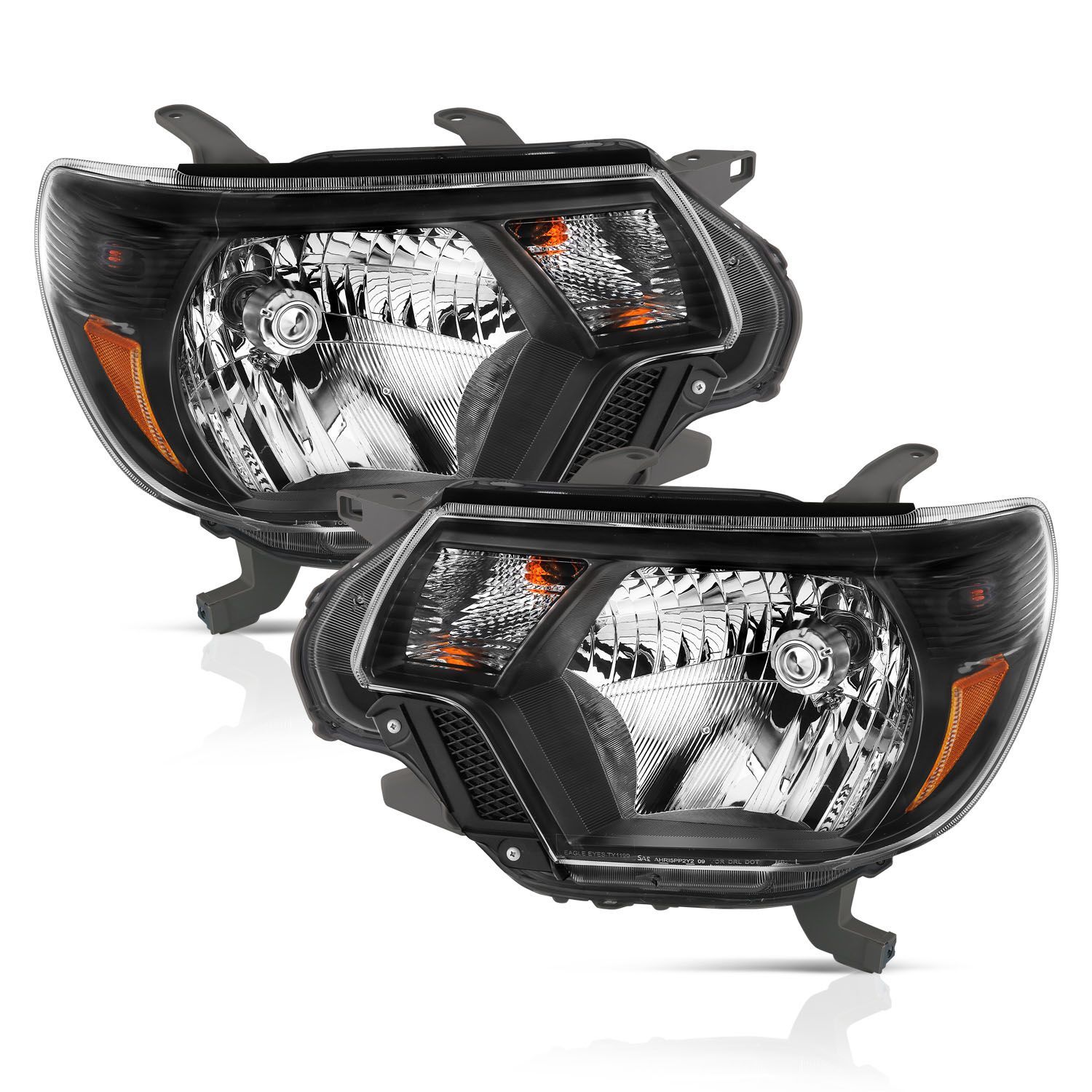 2012-2015 Toyota Tacoma Anzo Crystal Headlights Black - 111395