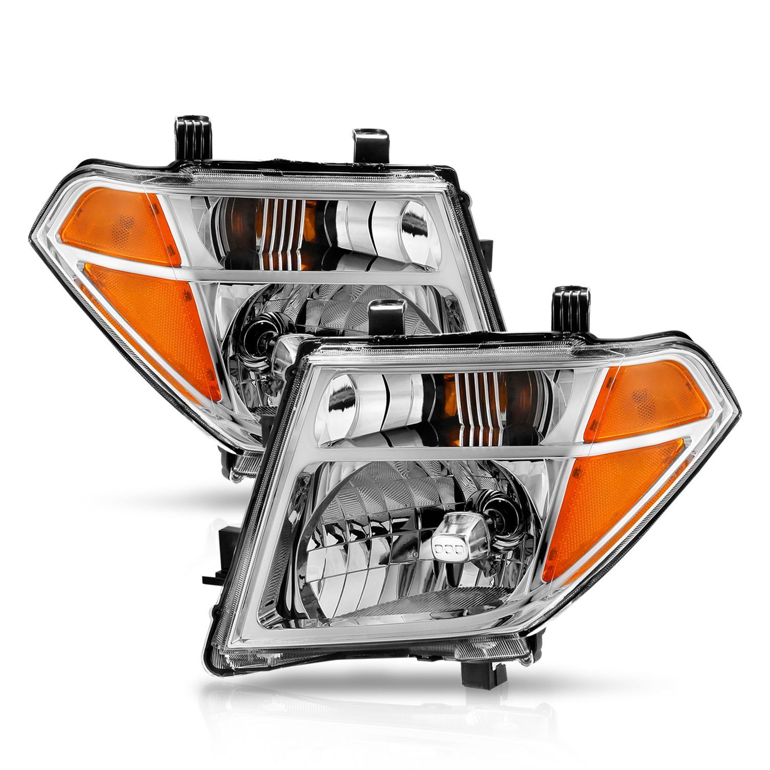 2005-2008 Nissan Frontier/Pathfinder Anzo Crystal Headlight Chrome Amber - 111463
