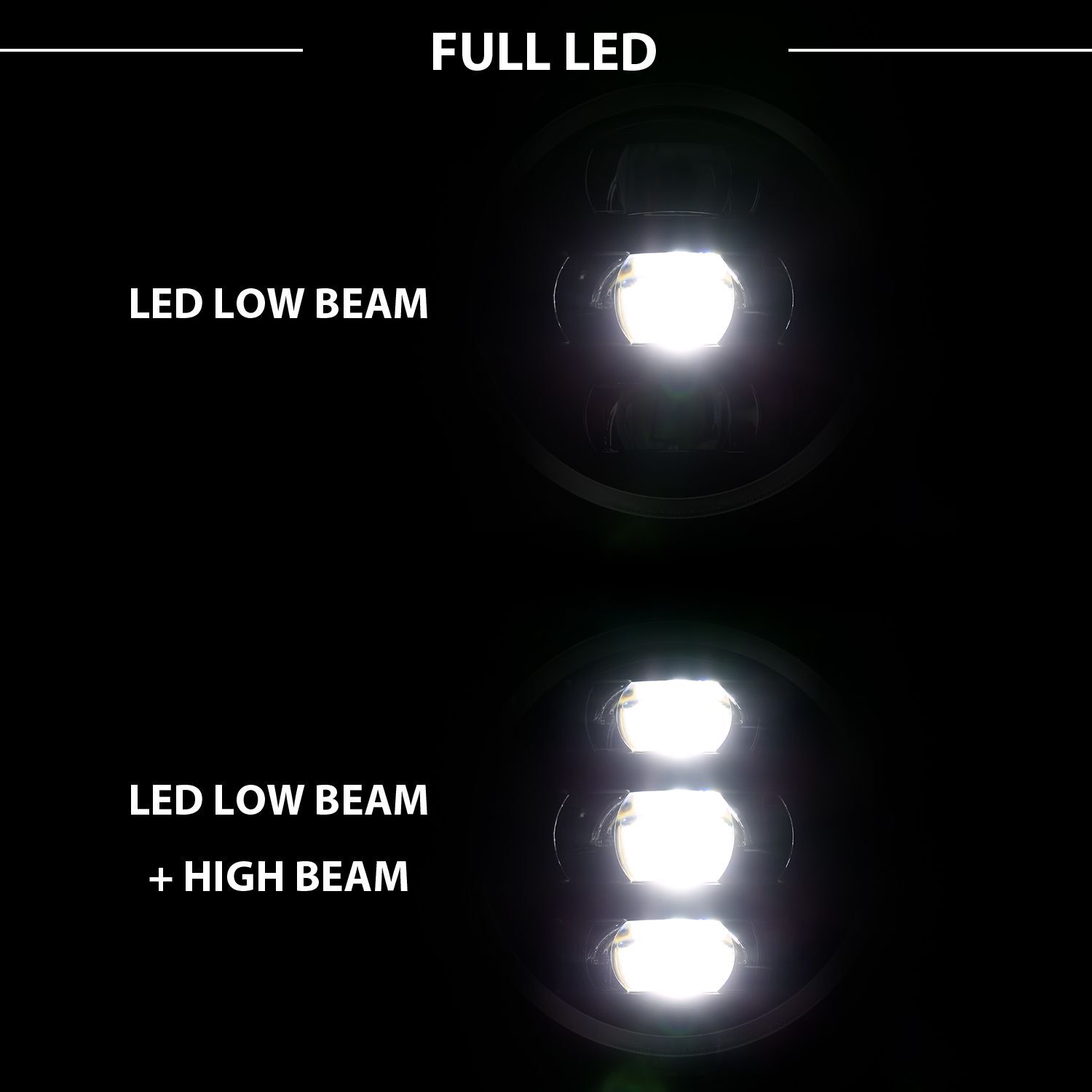 2018-2023 Jeep Gladiator/Wrangler JL Anzo LED Projector H.L Black