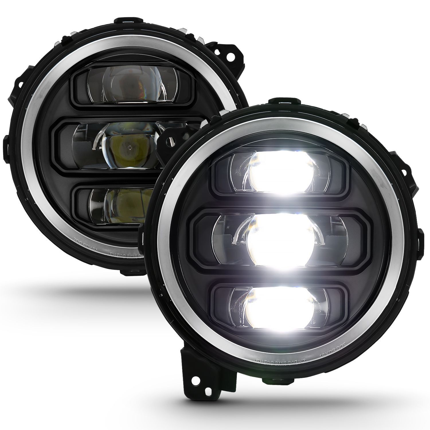 2018-2023 Jeep Gladiator/Wrangler JL Anzo LED Projector H.L Black - 111466