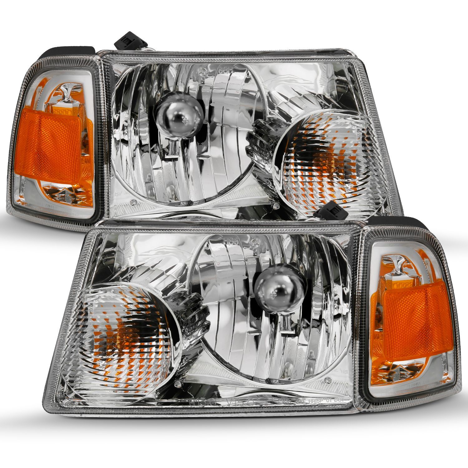 2001-2011 Ford Ranger Anzo Crystal Headlight Chrome W/Corner Lights - 111484