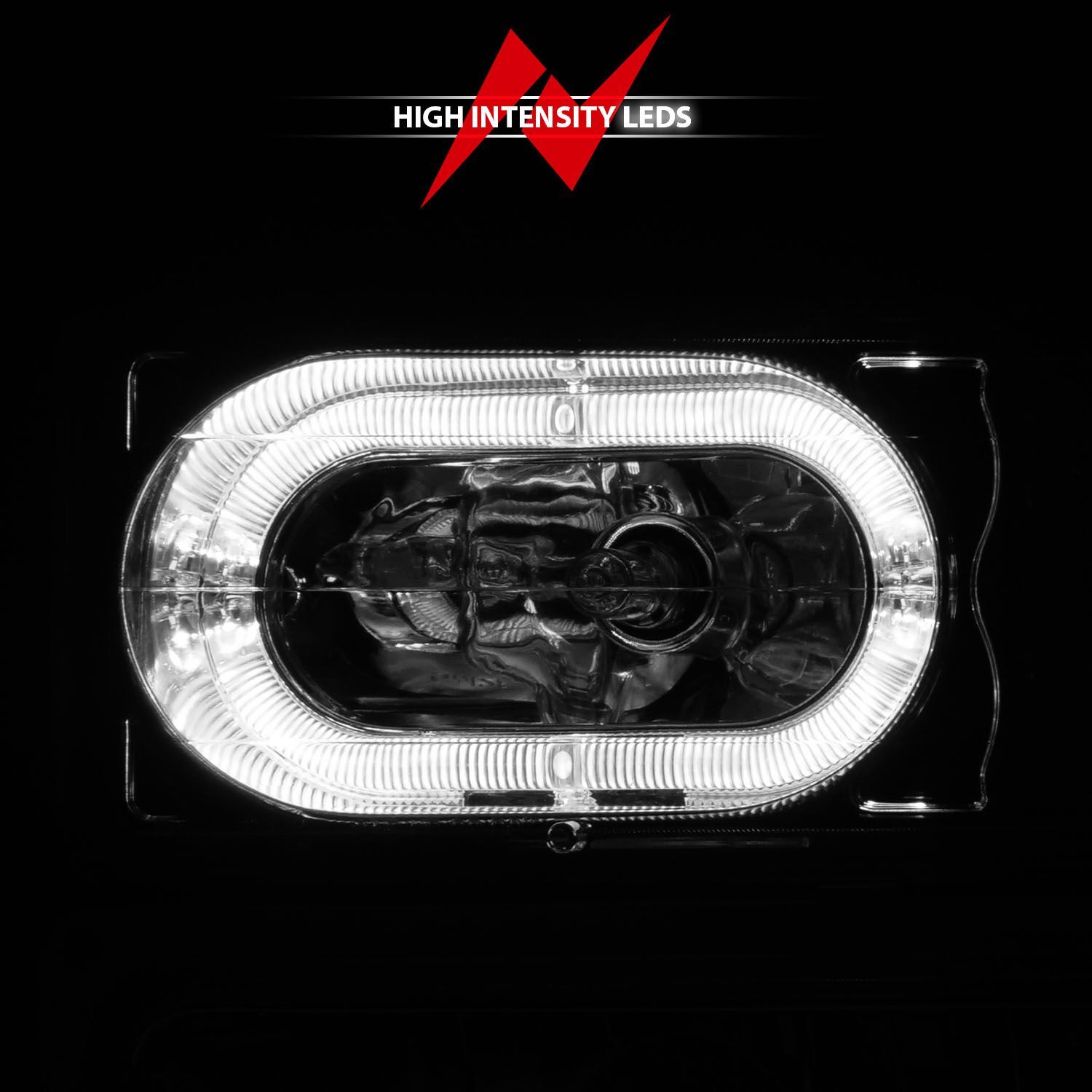 1994-2000 Chevrolet Blazer Full Size/C1500/C2500/C3500/Suburban/Tahoe Anzo Crystal Headlights W/ Halo Chrome Housing W/ Signal & Side Markers 8PC