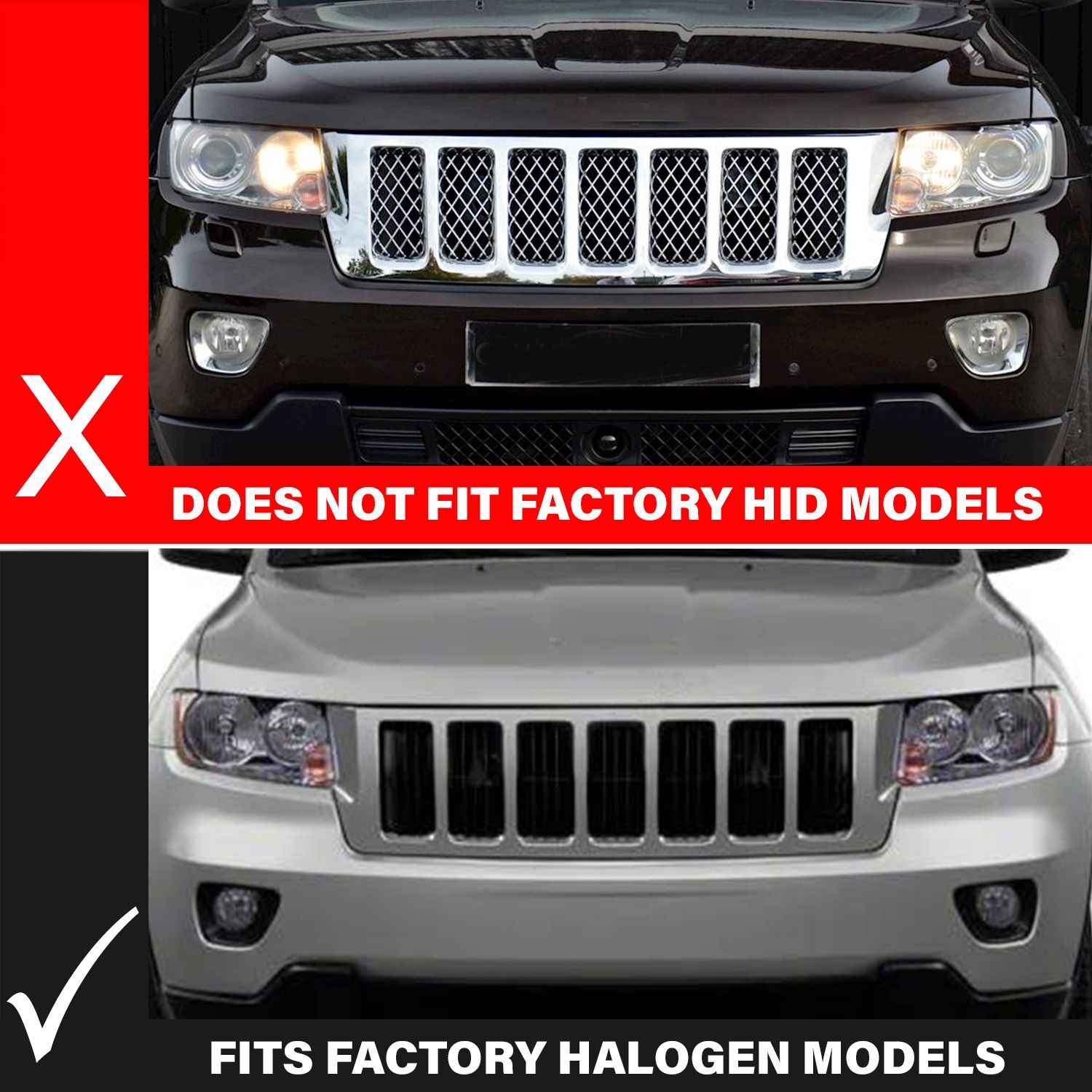 2011-2013 Jeep Grand Cherokee Anzo Projector Headlights W/ Light Bar Switchback Black Housing