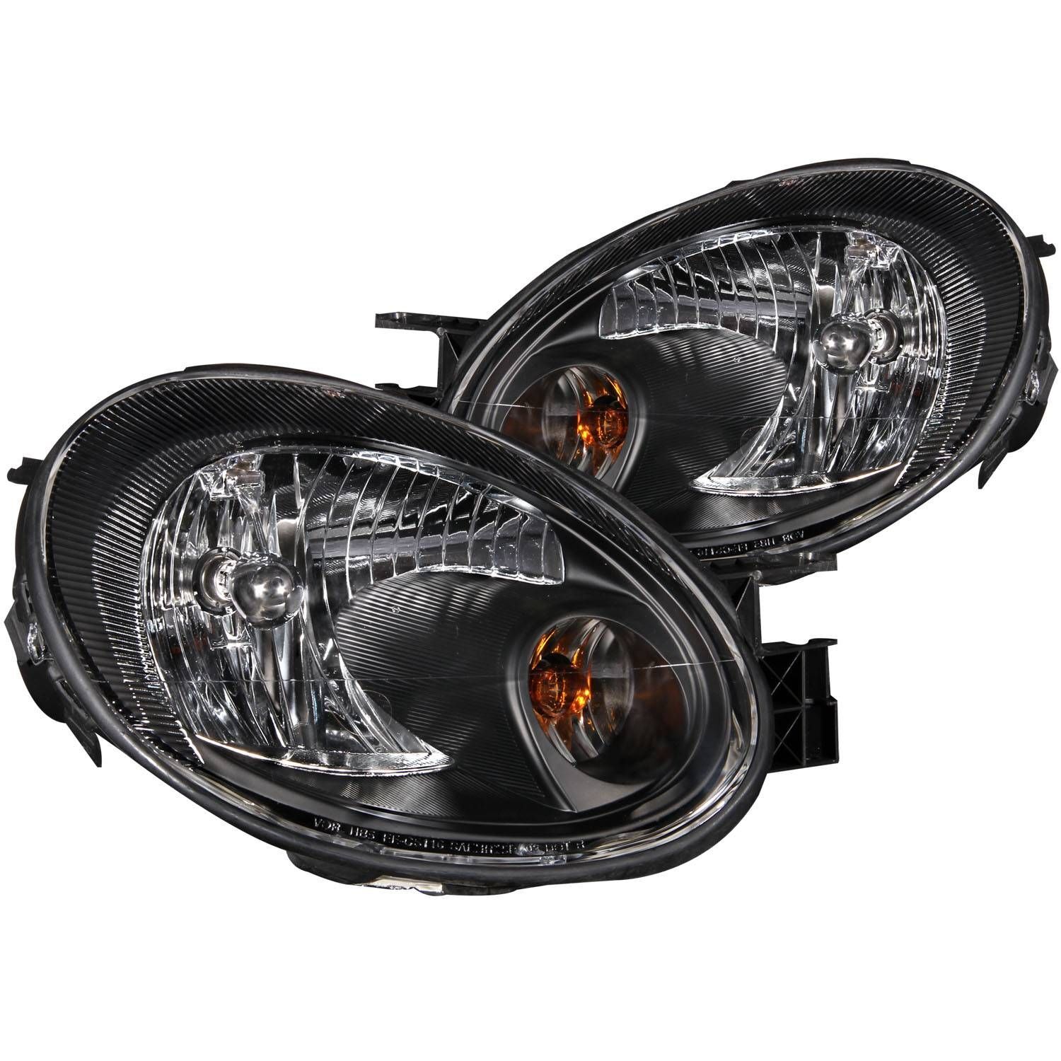 2003-2005 Dodge Neon Anzo Crystal Headlights Black - 121030