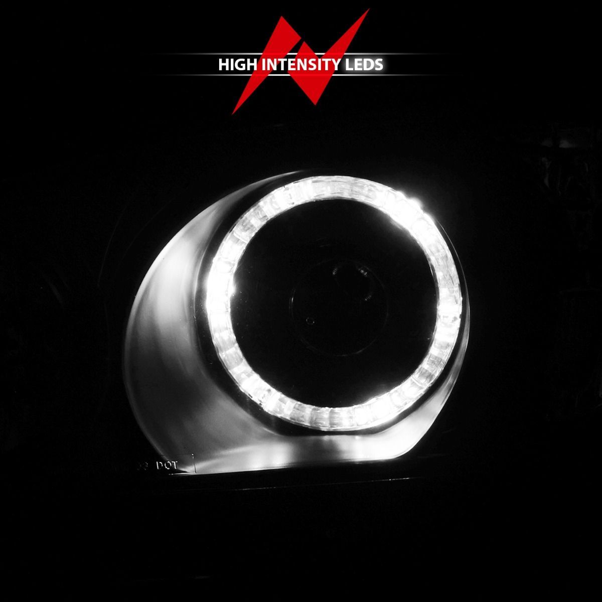 2004-2005 Honda Civic 2DR/4DR Anzo Projector Headlights W/ Halo Black