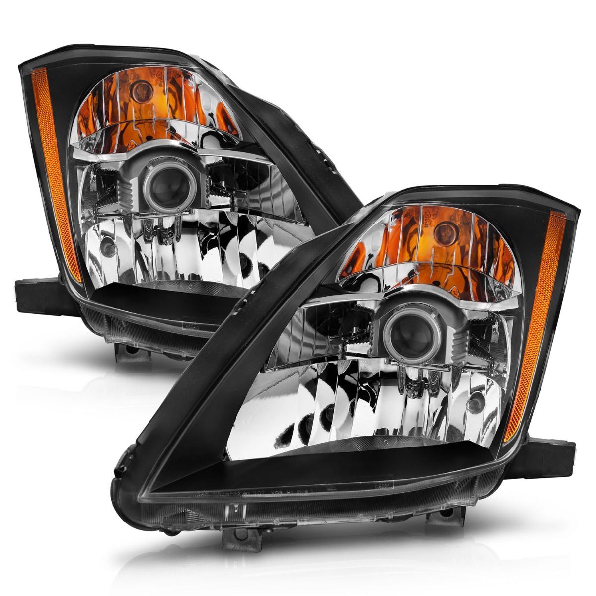 2003-2005 Nissan 350z Anzo Crystal Headlights Black