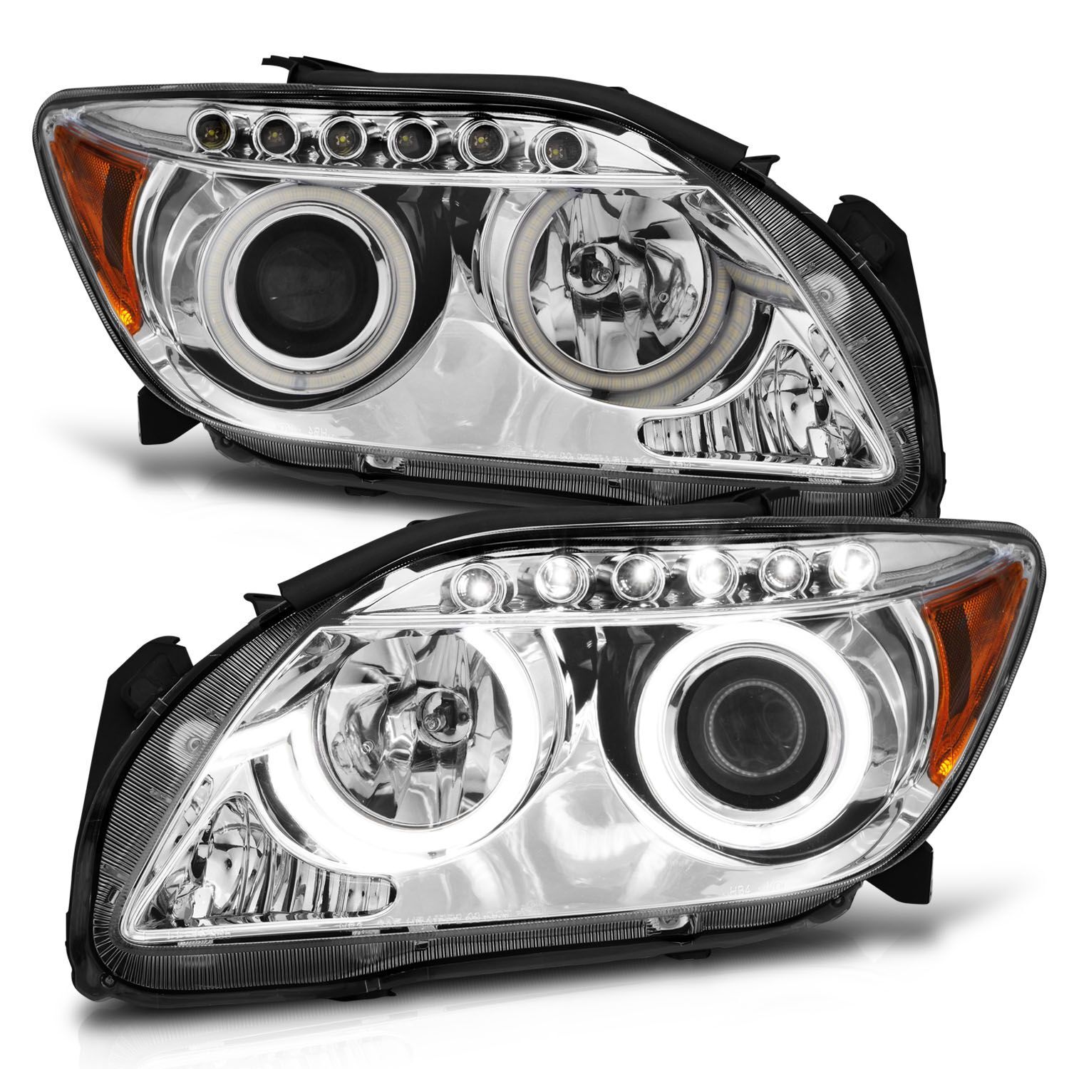 2005-2010 Scion tC Anzo Projector Headlights W/ Halo Chrome (SMD LED) - 121120