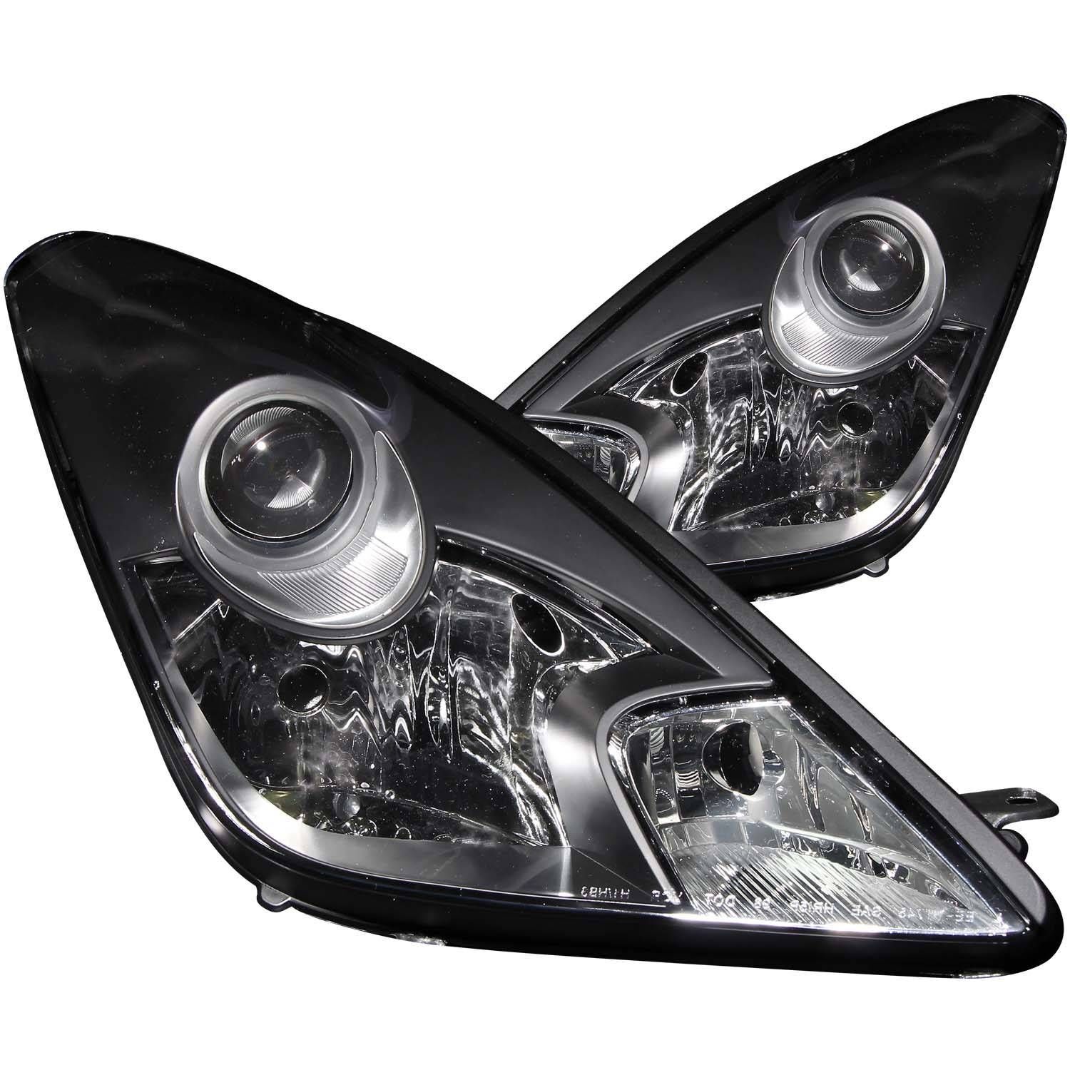 2000-2005 Toyota Celica Anzo Crystal Headlights Black - 121122