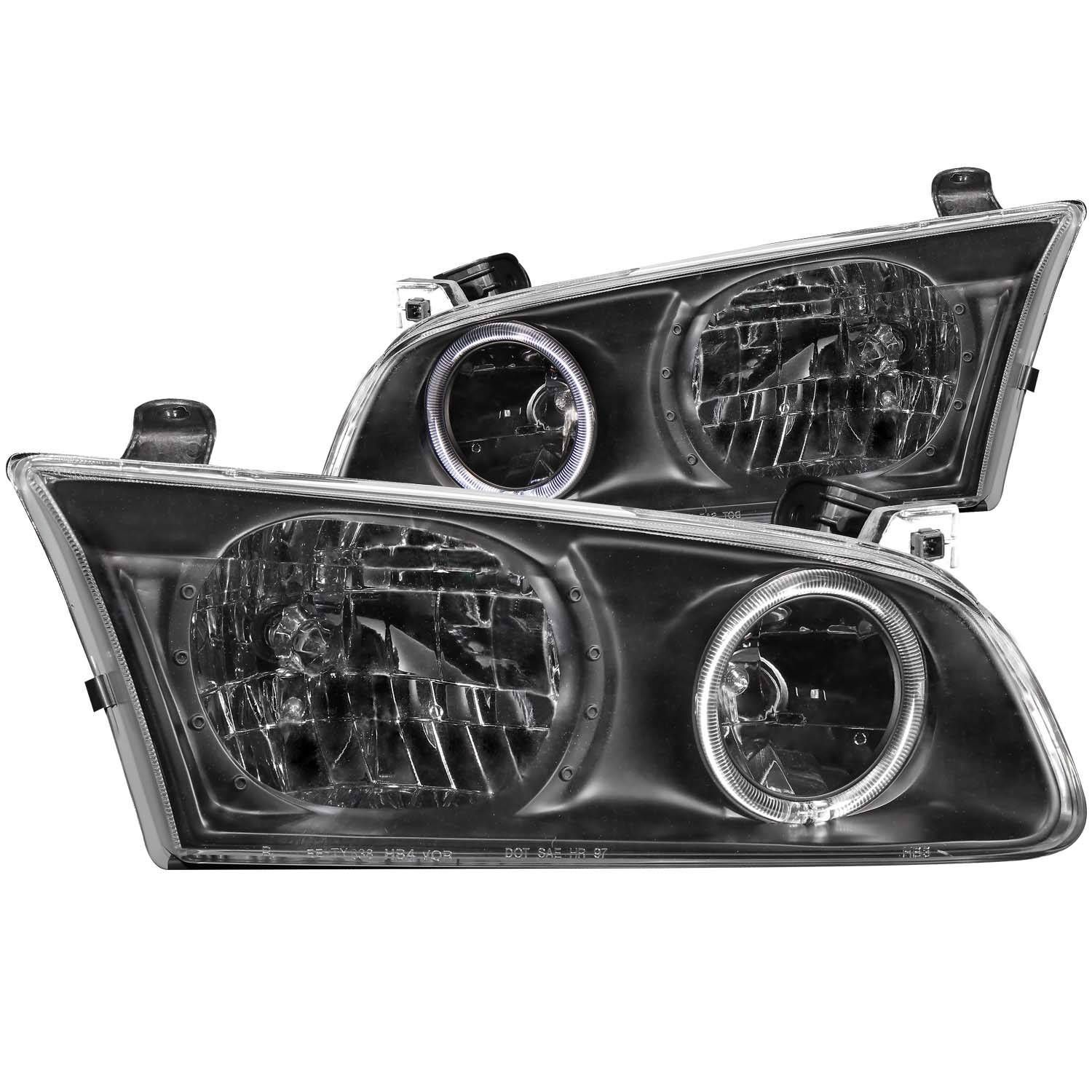 2000-2001 Toyota Camry 4DR Anzo Crystal Headlights W/ Halo Black - 121123