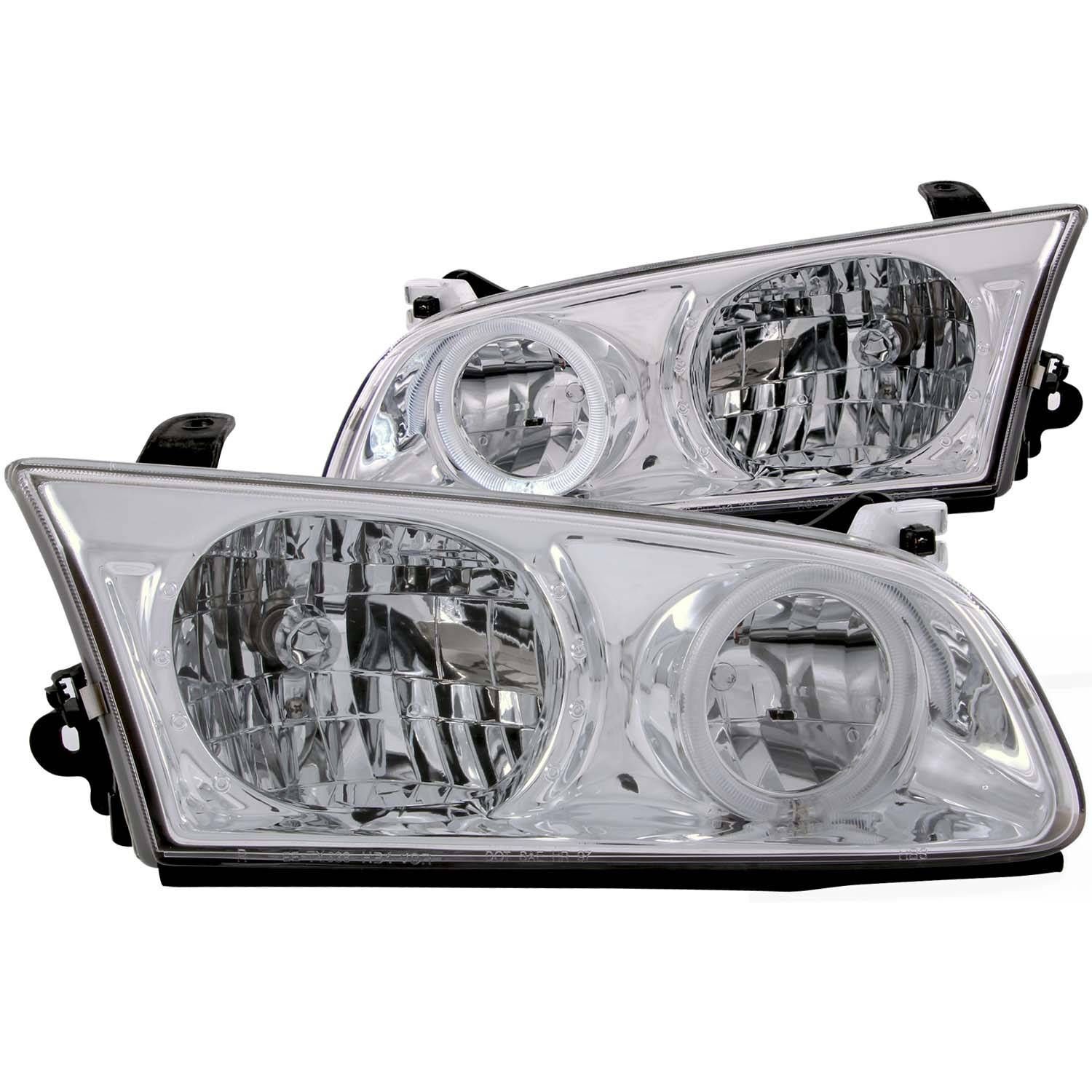 2000-2001 Toyota Camry 4DR Anzo Crystal Headlights W/ Halo Chrome - 121124