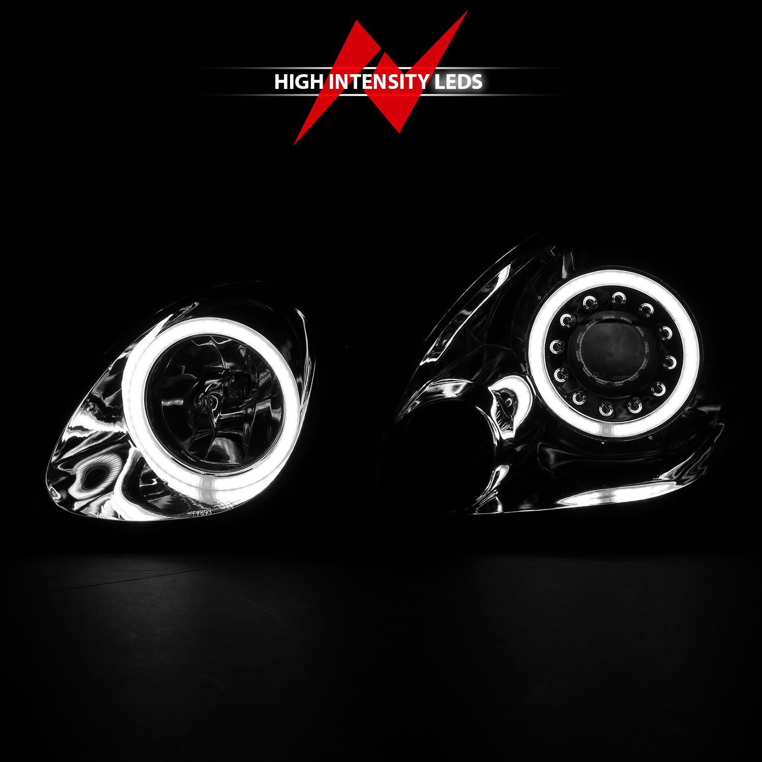 1998-2005 Lexus GS300/GS400/GS430 Anzo Projector Headlights W/ Halo Chrome