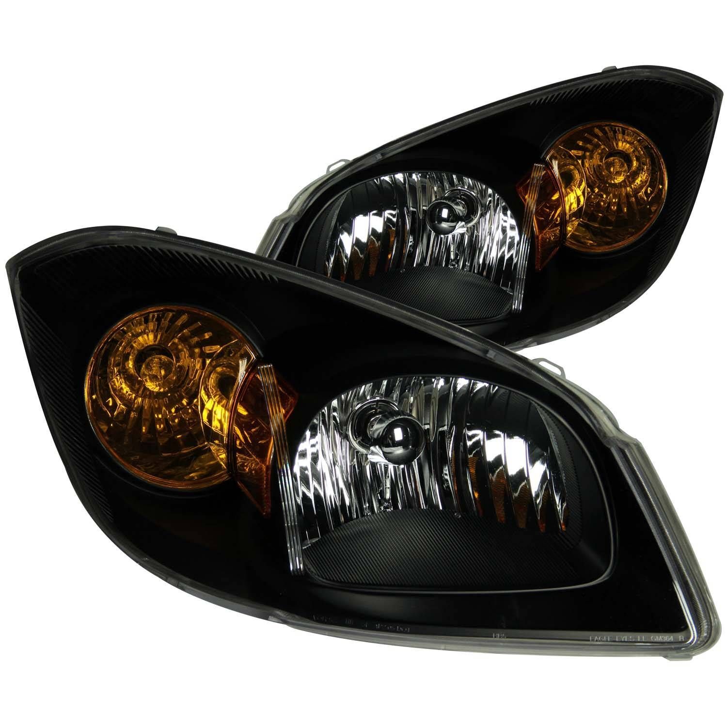 2005-2010 Chevrolet Cobalt Anzo Crystal Headlights Black - 121154