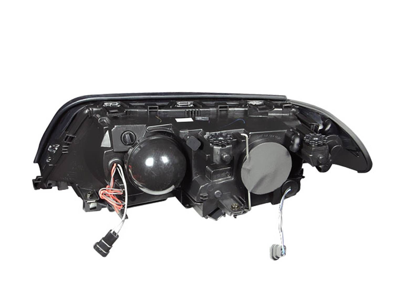 1999-2001 BMW 3-Series E46 4DR Anzo Projector Headlights W/ Halo Black (SMD LED)