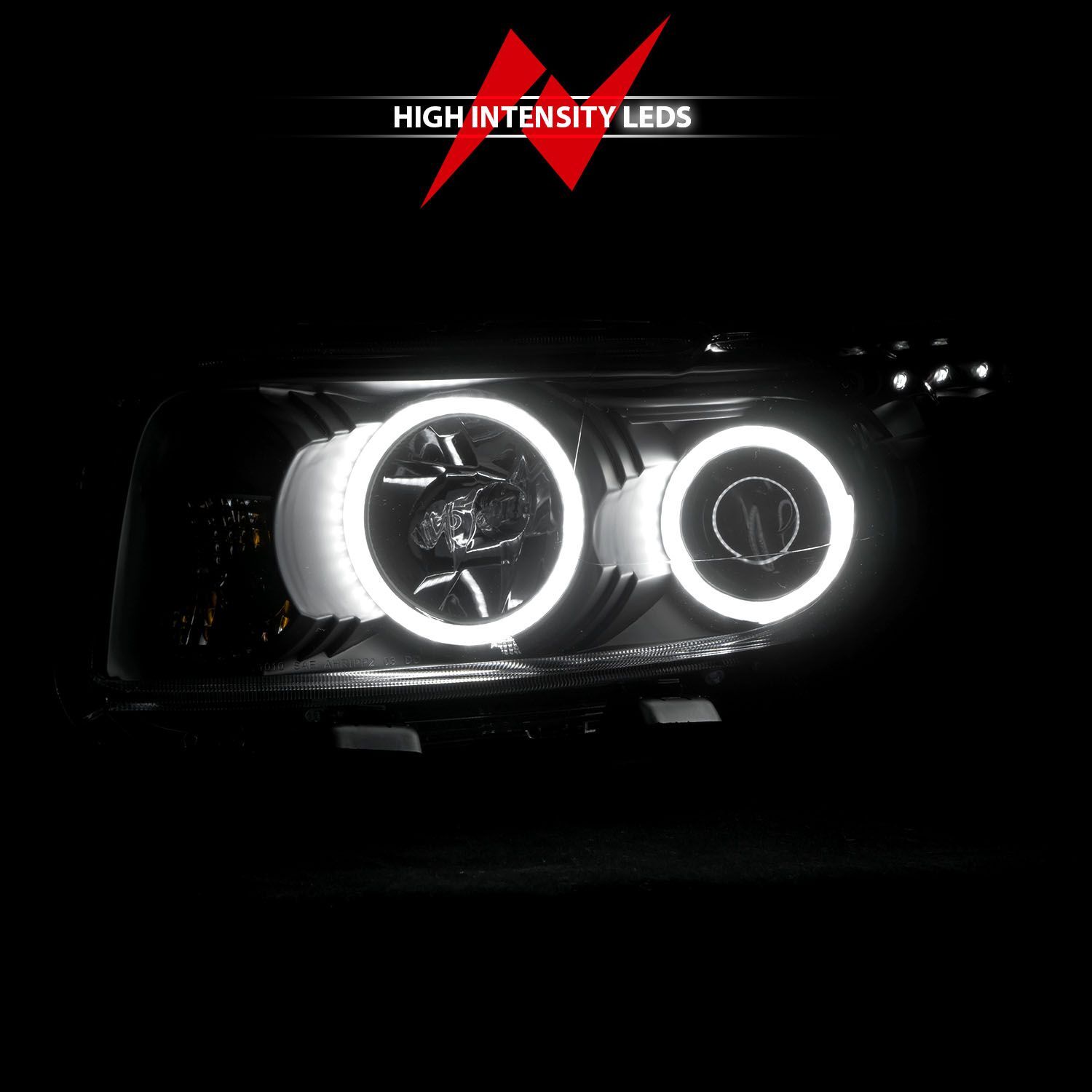 2008-2010 Scion xB Anzo Projector Headlights W/ Halo Black
