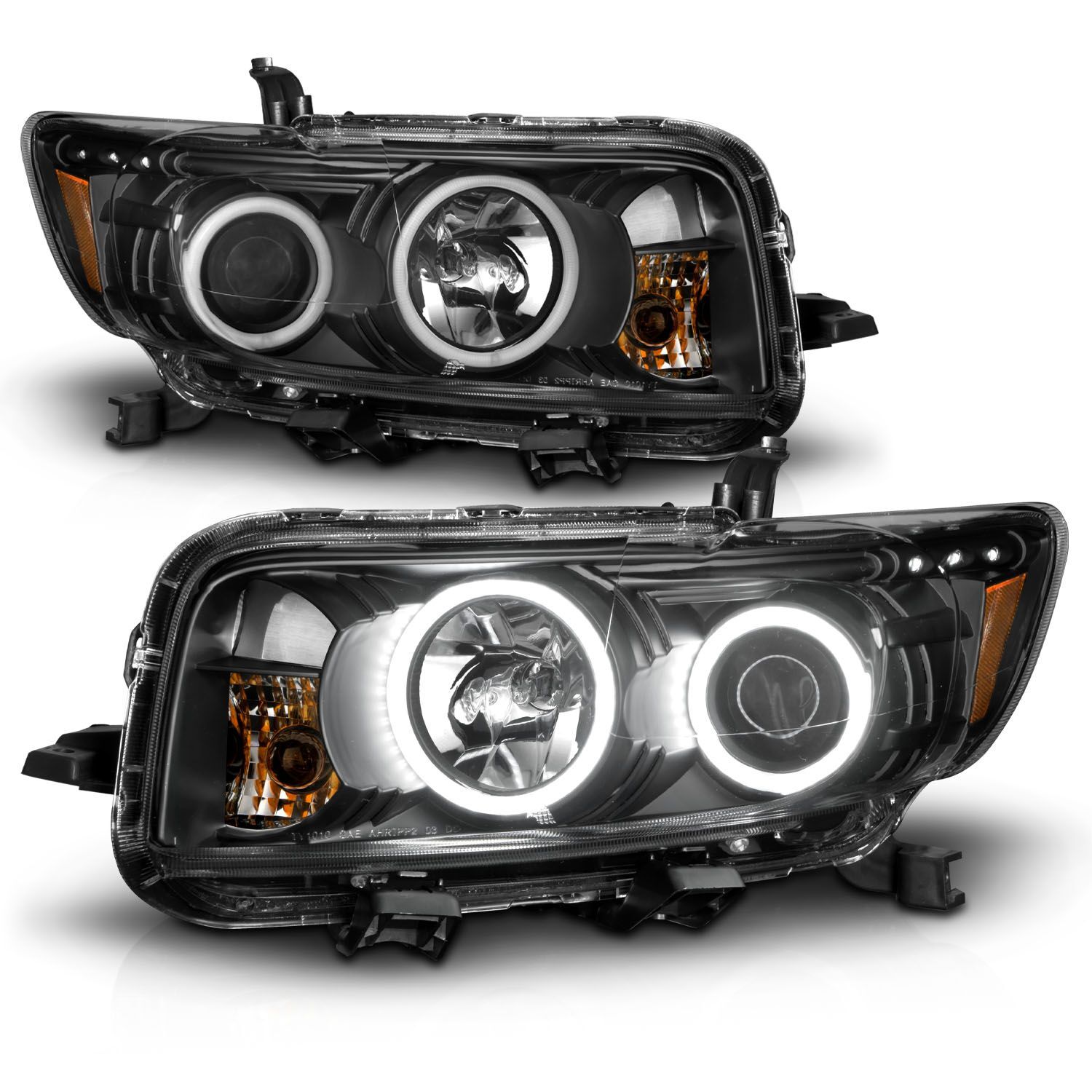 2008-2010 Scion xB Anzo Projector Headlights W/ Halo Black - 121280