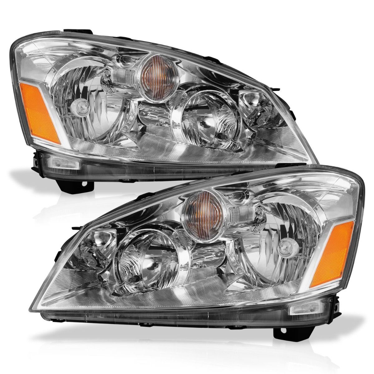 2005-2006 Nissan Altima Anzo Crystal Headlights Chrome