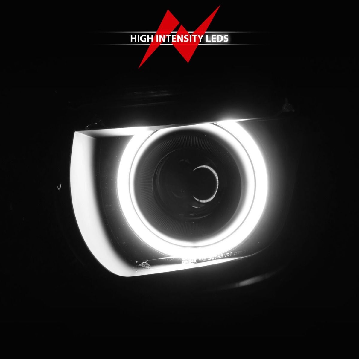 2010-2013 Chevrolet Camaro Anzo Projector Headlights W/ Halo Black (SMD LED)