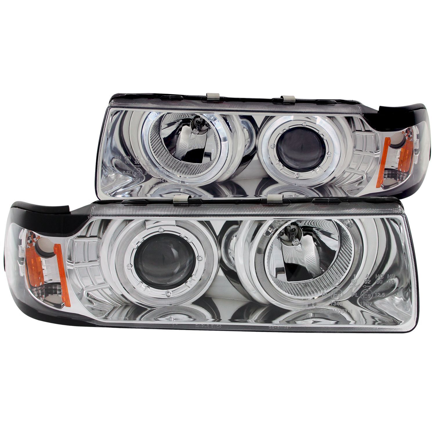 1992-1998 BMW 3-Series E36 4DR Anzo Projector Headlights W/ Halo Chrome G2 1 Pc - 121326