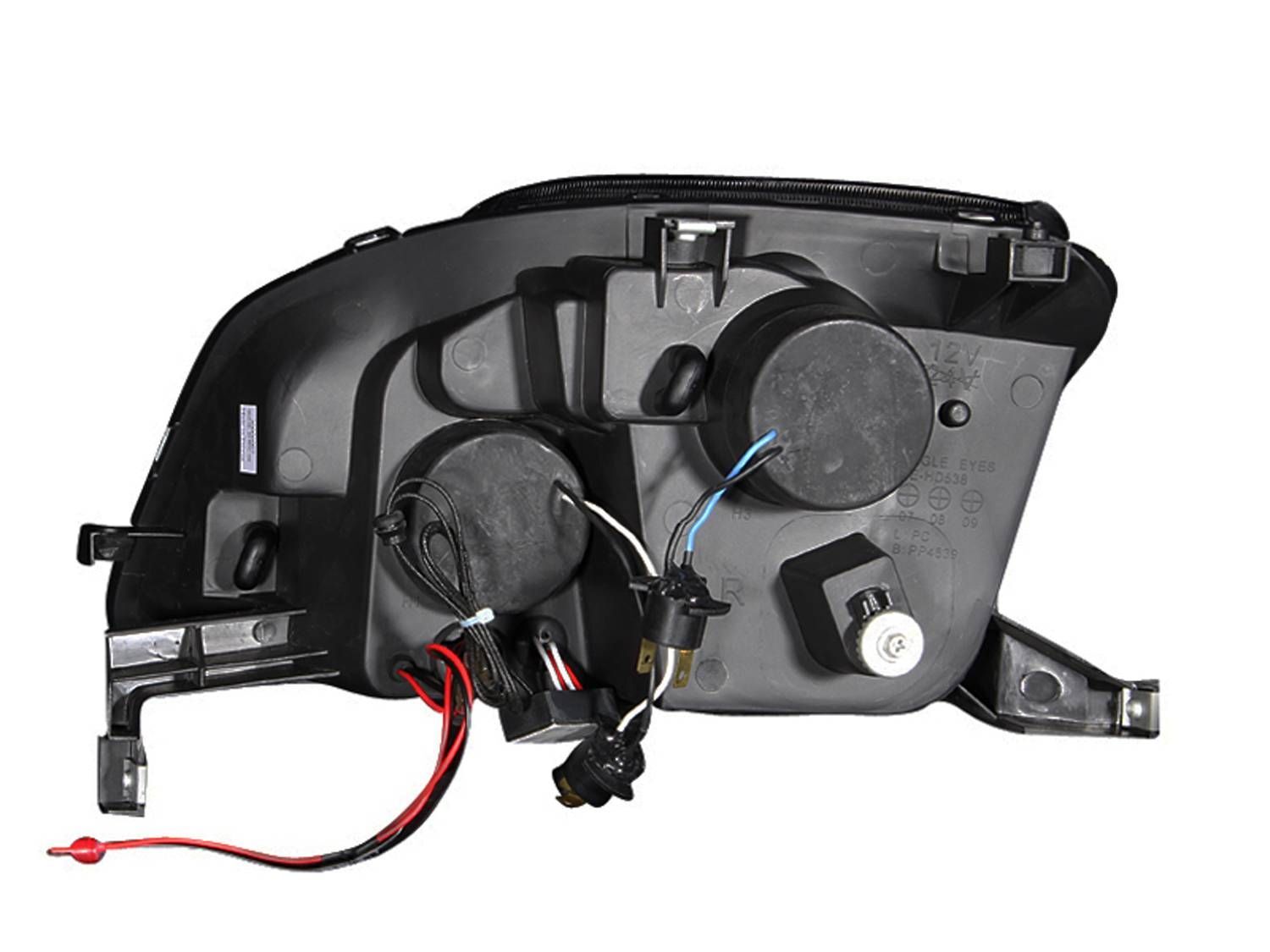 1997-2001 Honda Prelude Anzo Projector Headlights W/ Halo Chrome W/ LED
