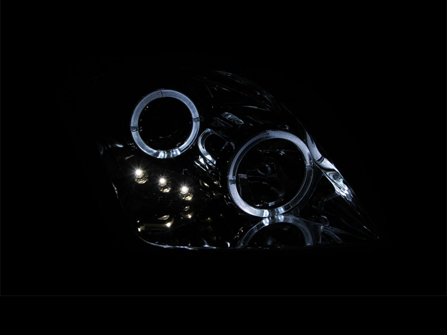 1997-2001 Honda Prelude Anzo Projector Headlights W/ Halo Chrome W/ LED