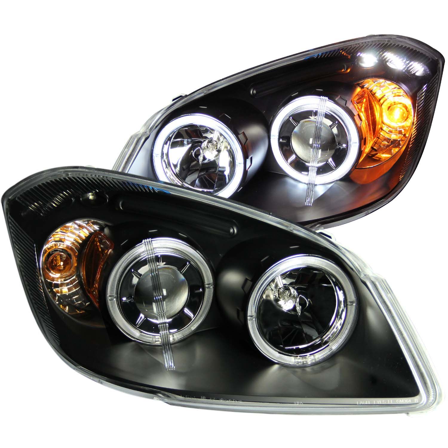 2005-2010 Chevrolet Cobalt Anzo Projector Headlights W/ Halo Black W/ LED - 121344