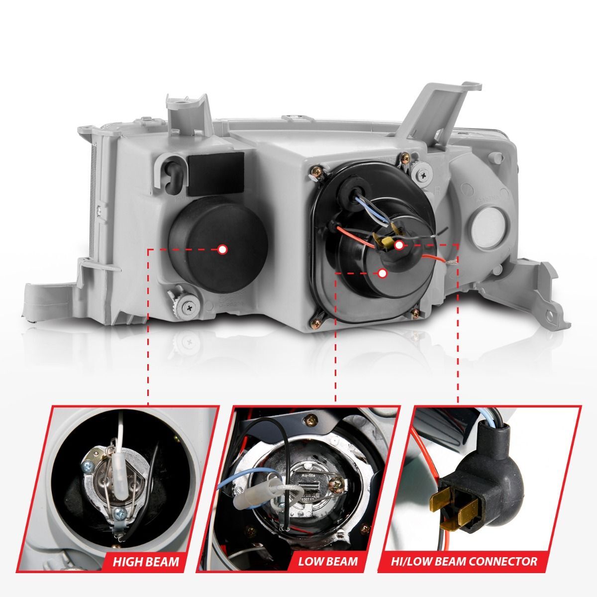 2004-2007 Scion xB Anzo Projector Headlights W/ Halo Black G2
