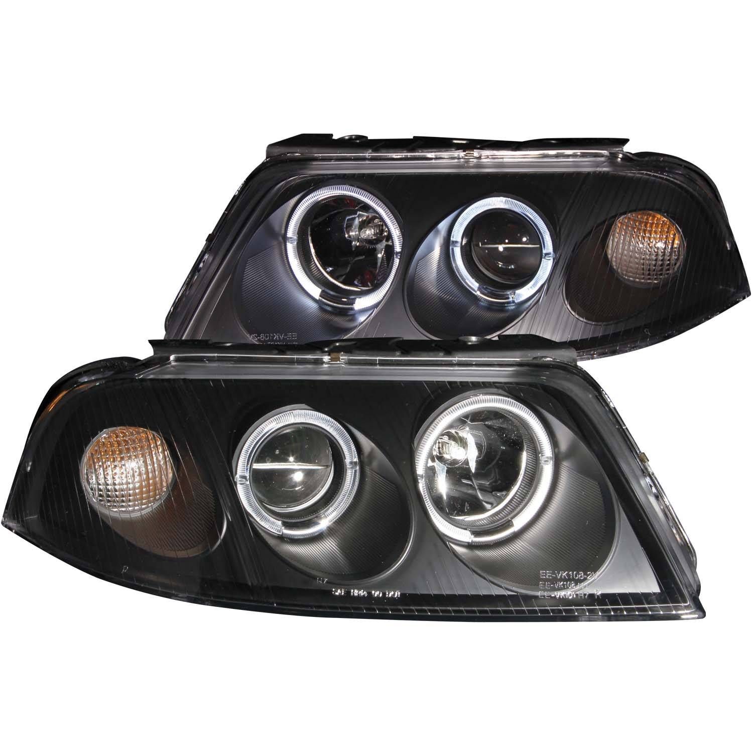 2001-2005 Volkswagen Passat Anzo Projector Headlights W/ Halo Black - 121357