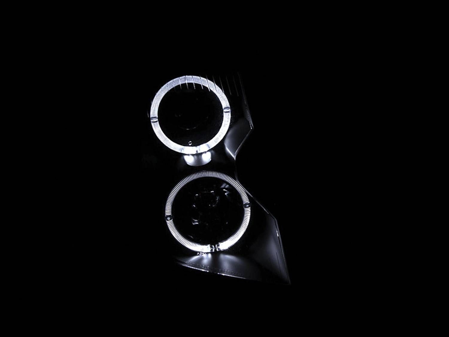 2003-2007 Cadillac CTS Anzo Projector Headlights W/ Halo Black