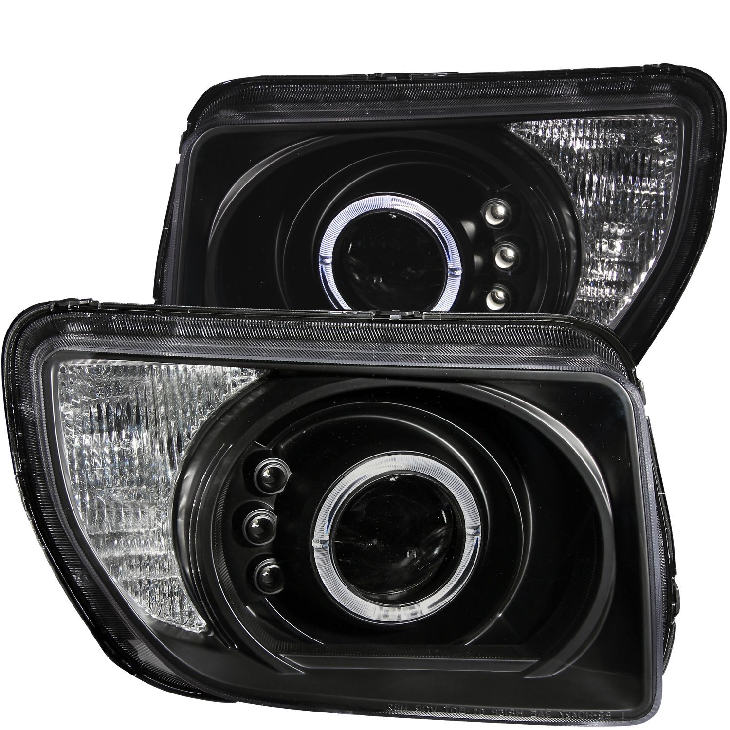 2003-2006 Honda Element Anzo Projector Headlights W/ Halo Black - 121432