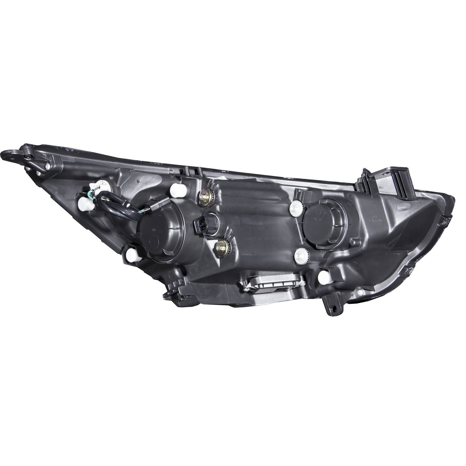 2012-2013 Hyundai Accent 4DR/HB Anzo Projector Headlights W/ Halo Black (SMD LED)