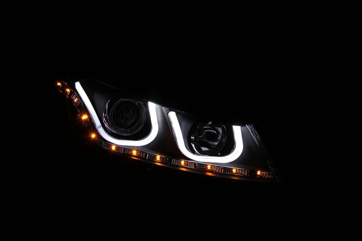2008-2012 Honda Accord/Civic 4DR Anzo Projector Headlights W/ U-Bar Black
