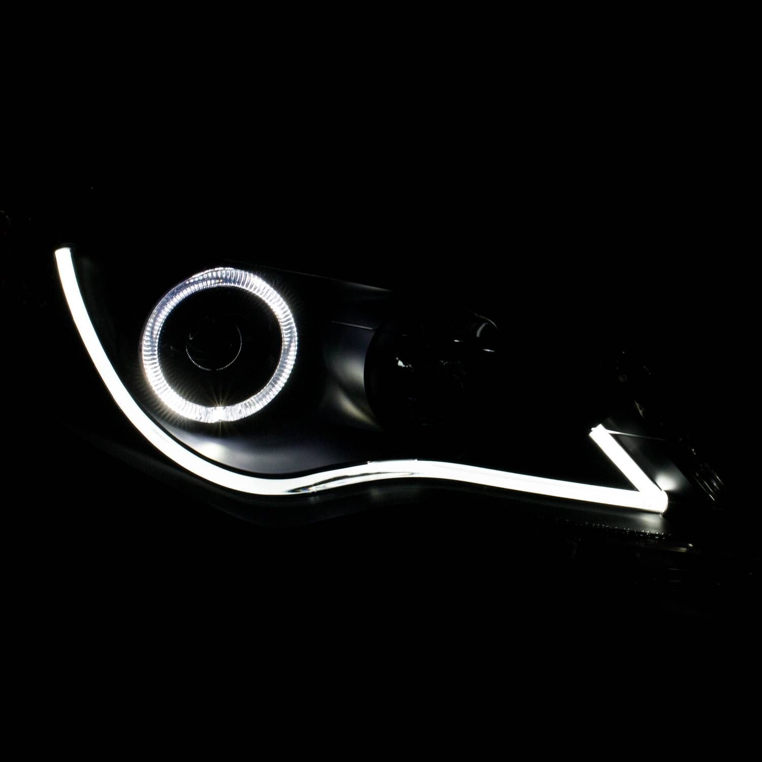 2012-2013 Toyota Camry Anzo Projector Headlights W/ Halo Black