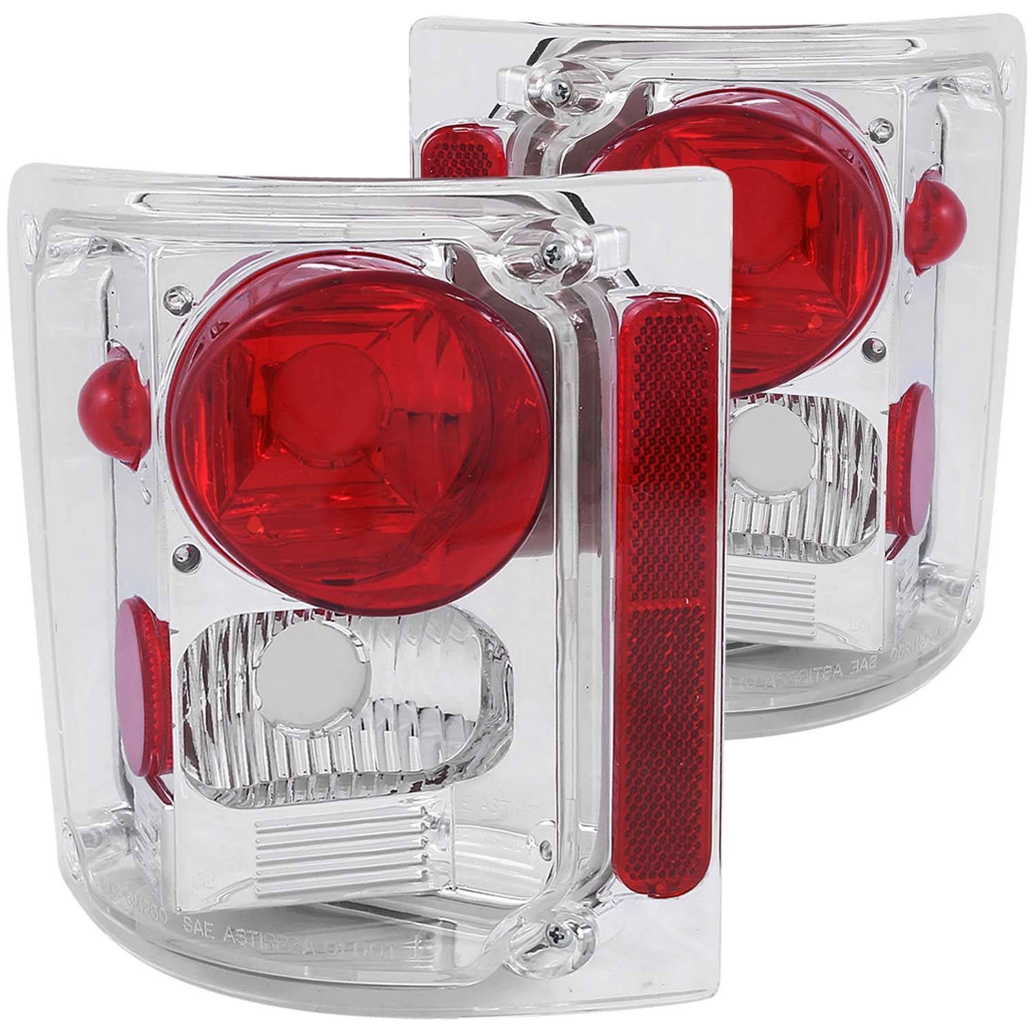 1973-1991 GMC Blazer Full Size/C10/C20/C30/K10/K20/K30/Suburban Anzo Tail Lights Chrome - 211014