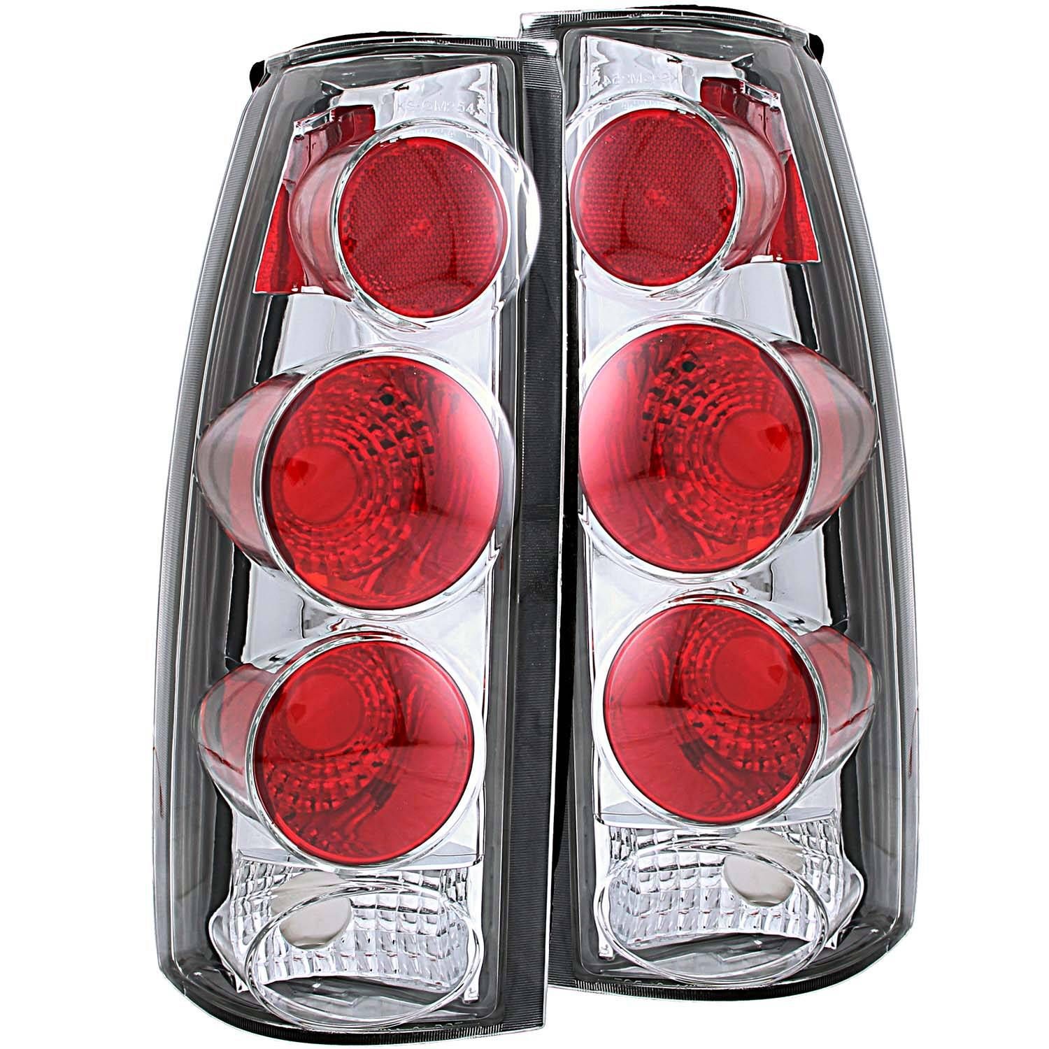 1988-2000 GMC Escalade Anzo Tail Lights Chrome 3D Style - 211017