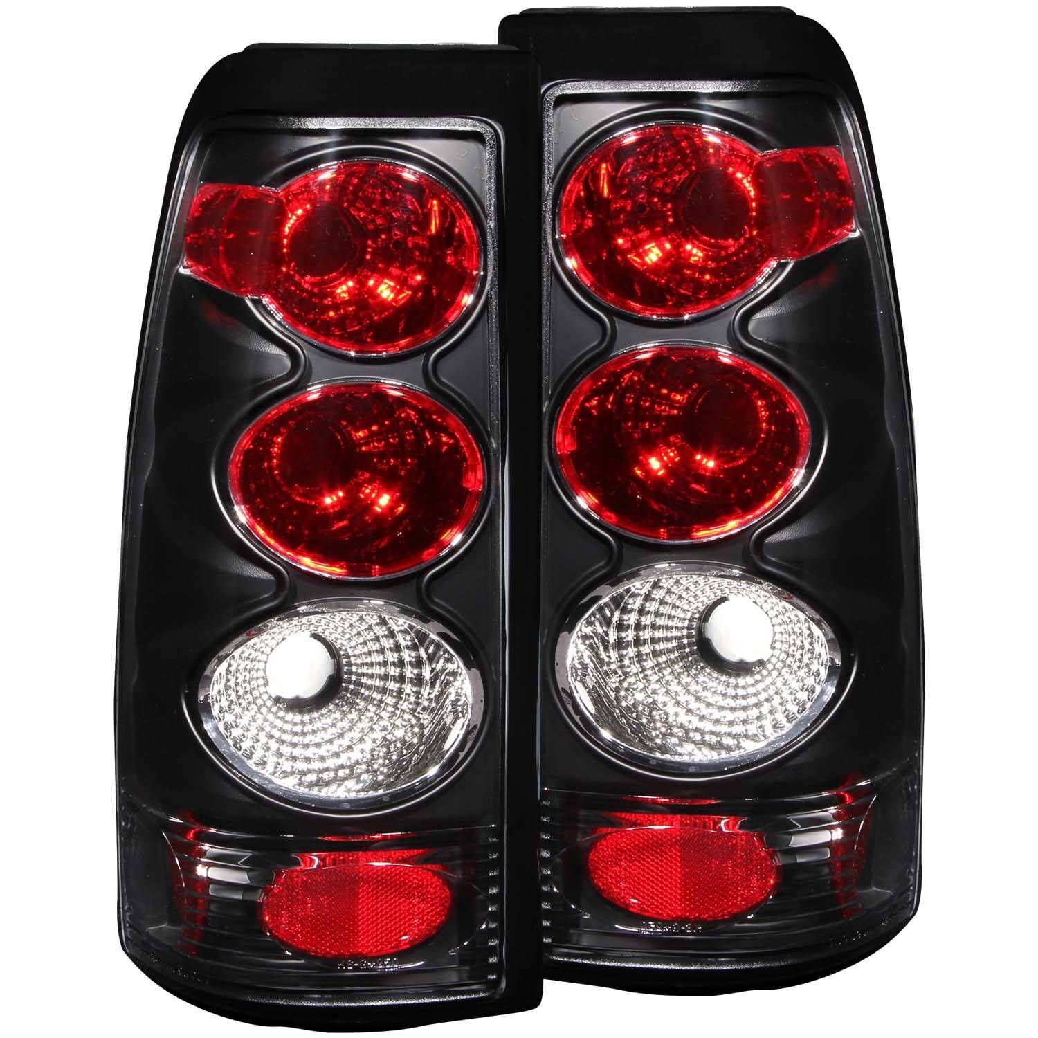 1999-2006 GMC Silverado 1500/2500/3500 Anzo Tail Lights Black - 211025