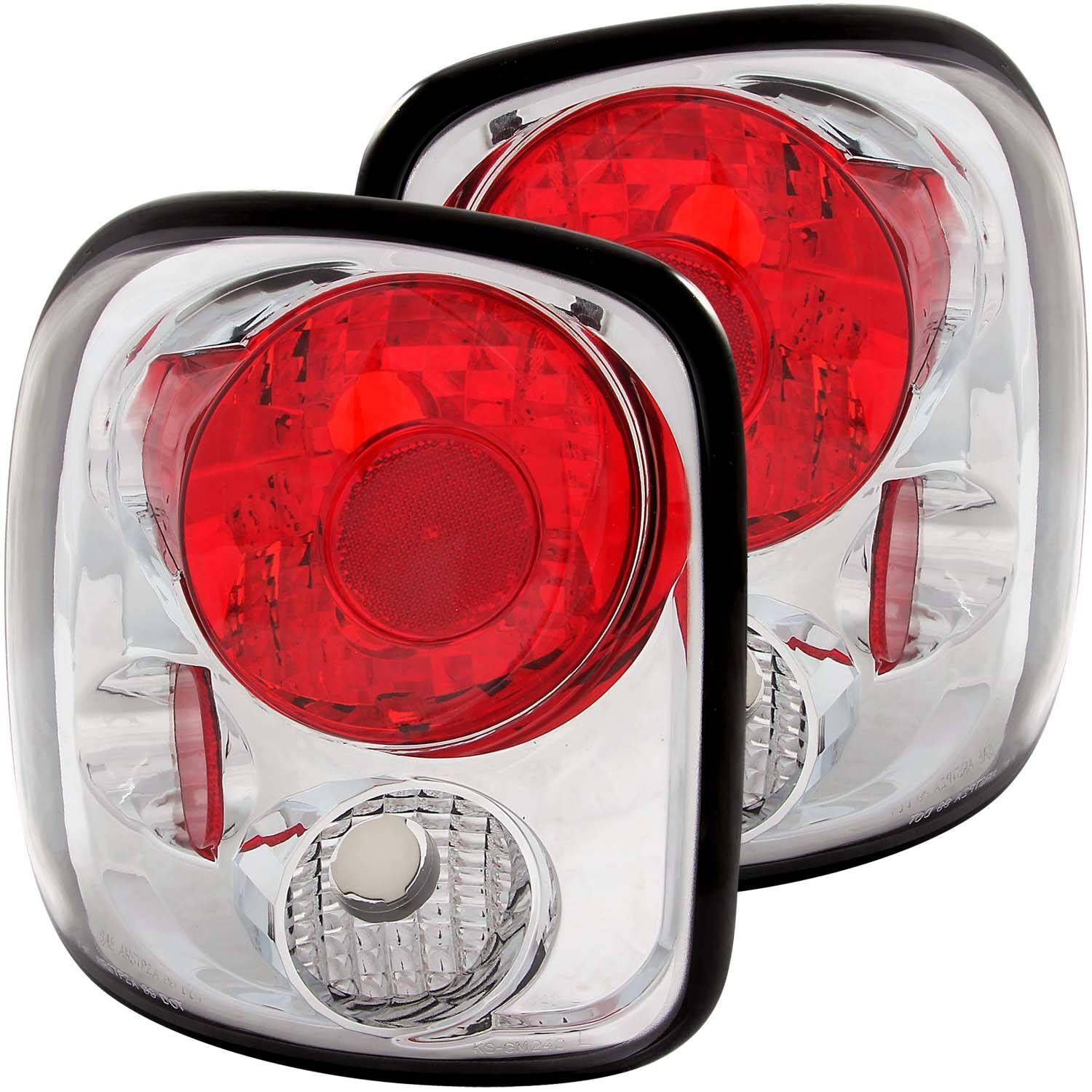 1999-2004 GMC Silverado Stepside Anzo Tail Lights Chrome - 211026