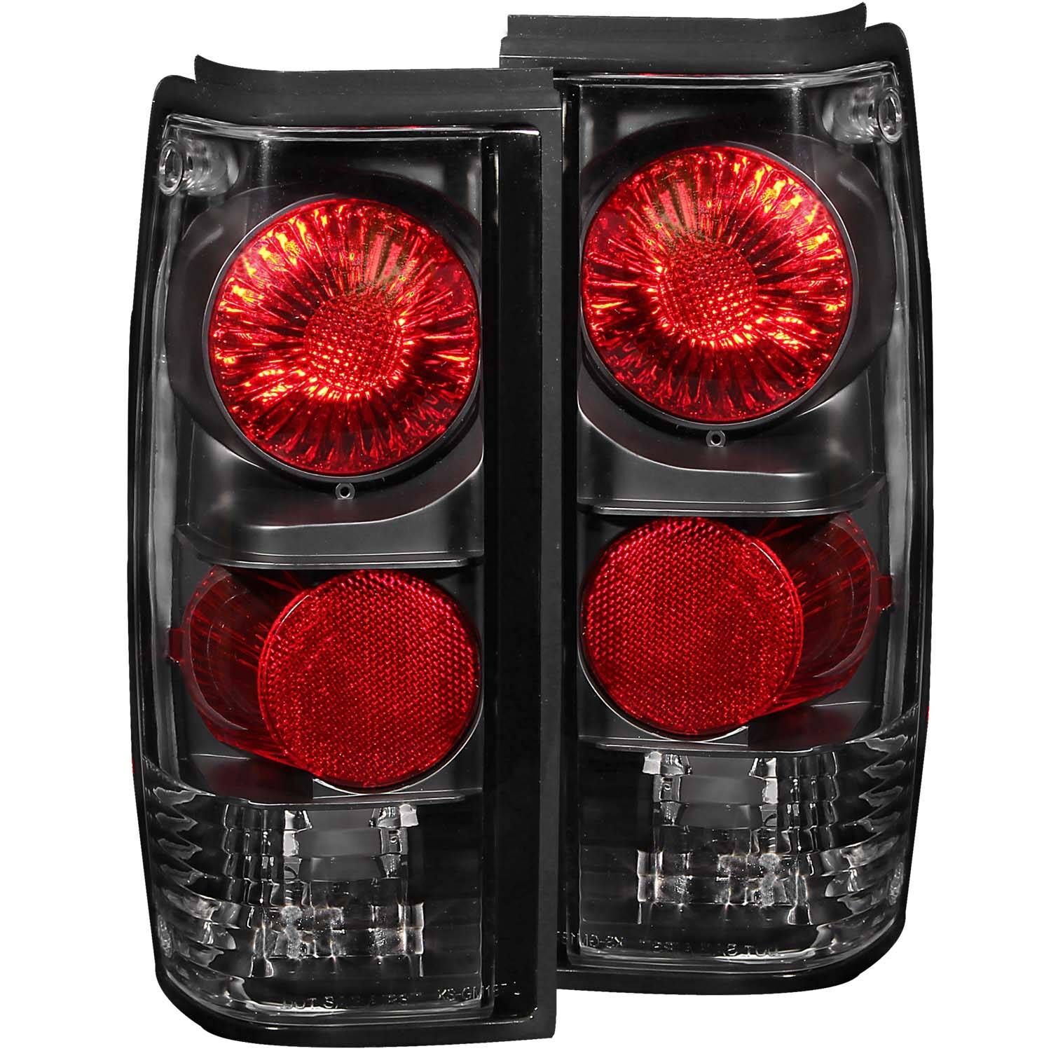 1982-1994 Chevrolet S-10 Anzo Tail Lights Black - 211031