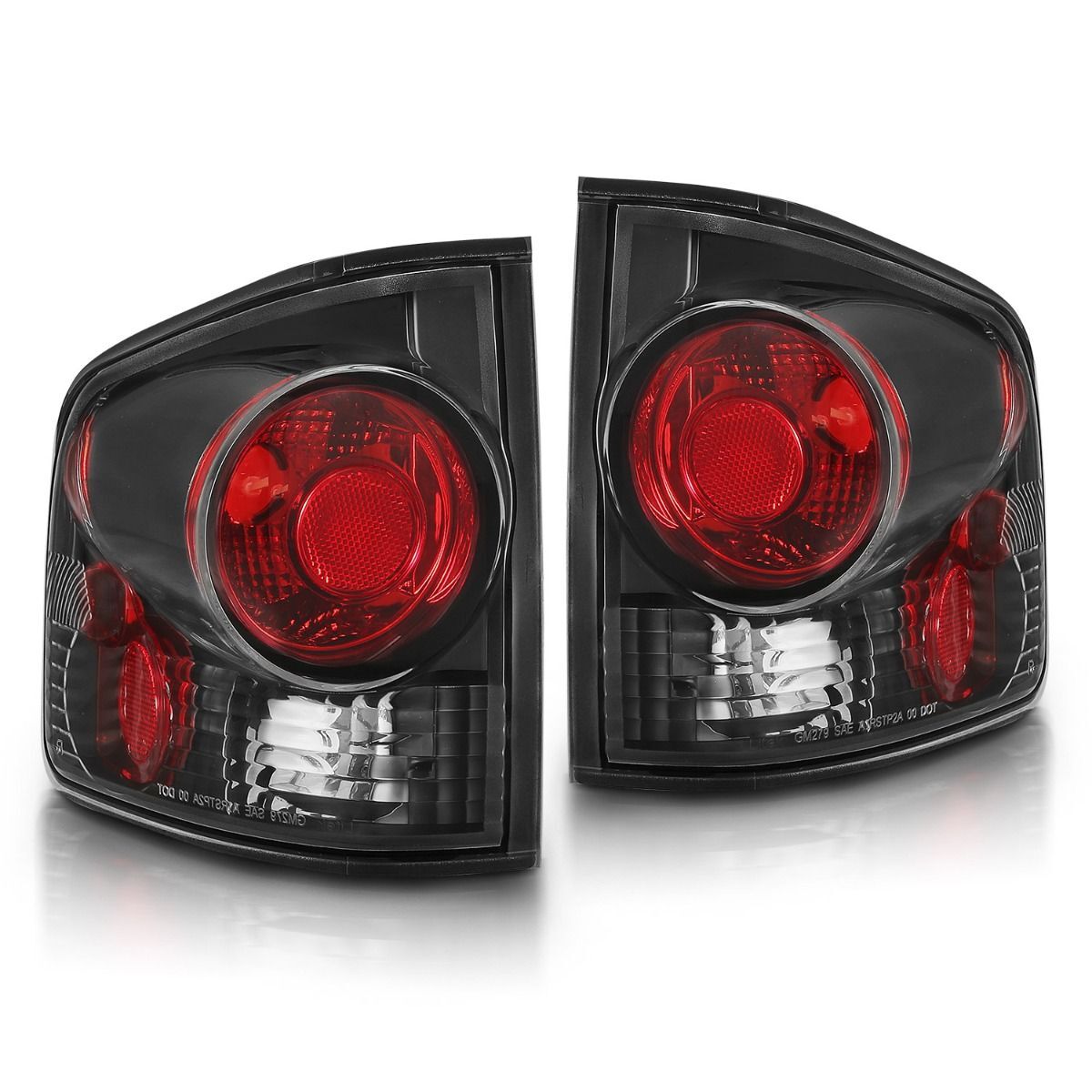 1994-2004 GMC S-10 Anzo Tail Lights Black 3D Style