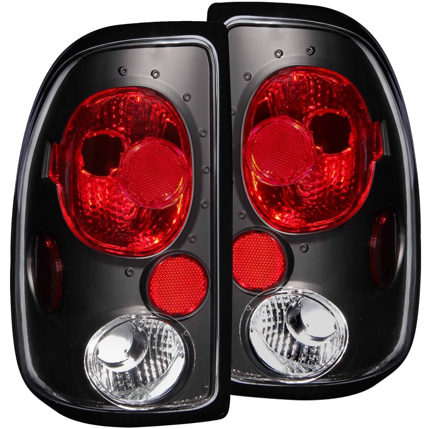 1997-2004 Dodge Dakota Anzo Tail Lights Black - 211042